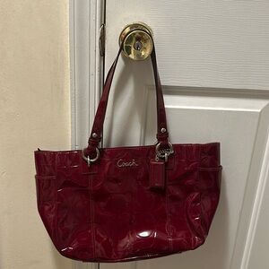 Red authentic Coach purse